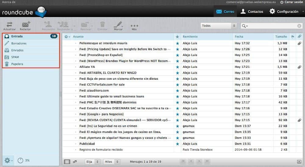 Cómo eliminar correos en CPanel y ahorrar espacio - Webempresa México